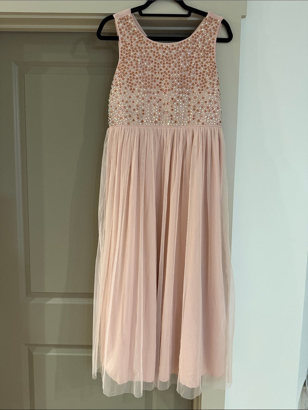 Speechless Pink Beaded Kids Formal Dress